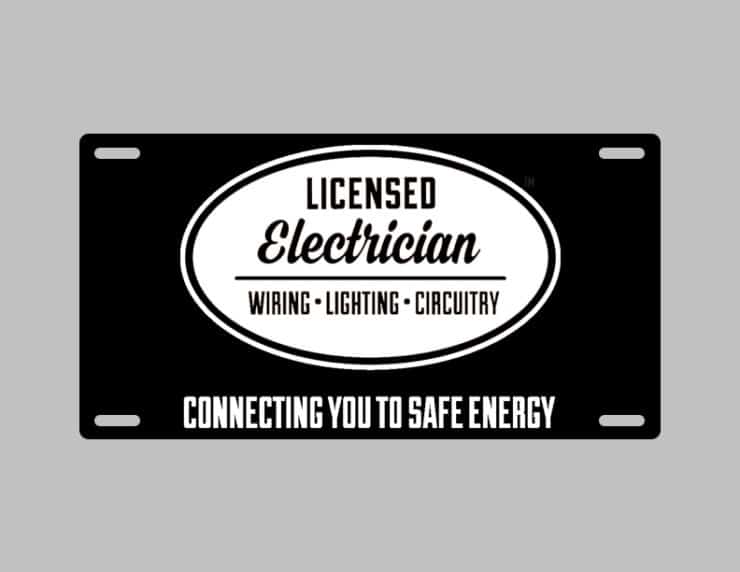Car Licensed Electrician License Plate PHCEid PHCEid Promotional