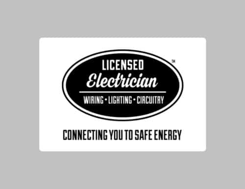 Licensed Electrician Medium Decal