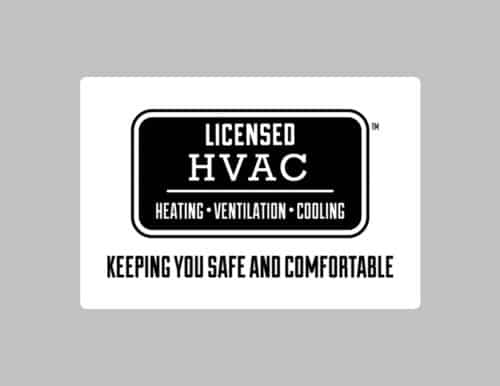 Licensed HVAC Medium Decal