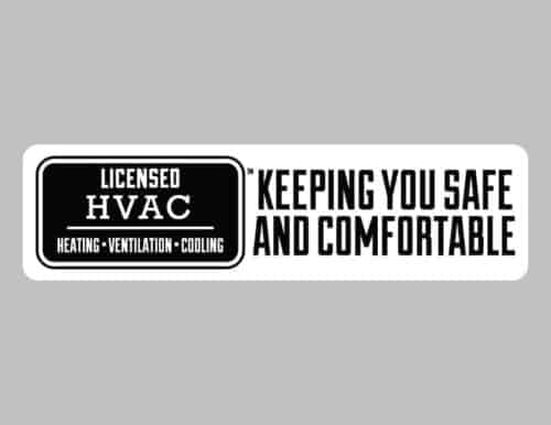 LICENSED HVAC BUMPER STICKER