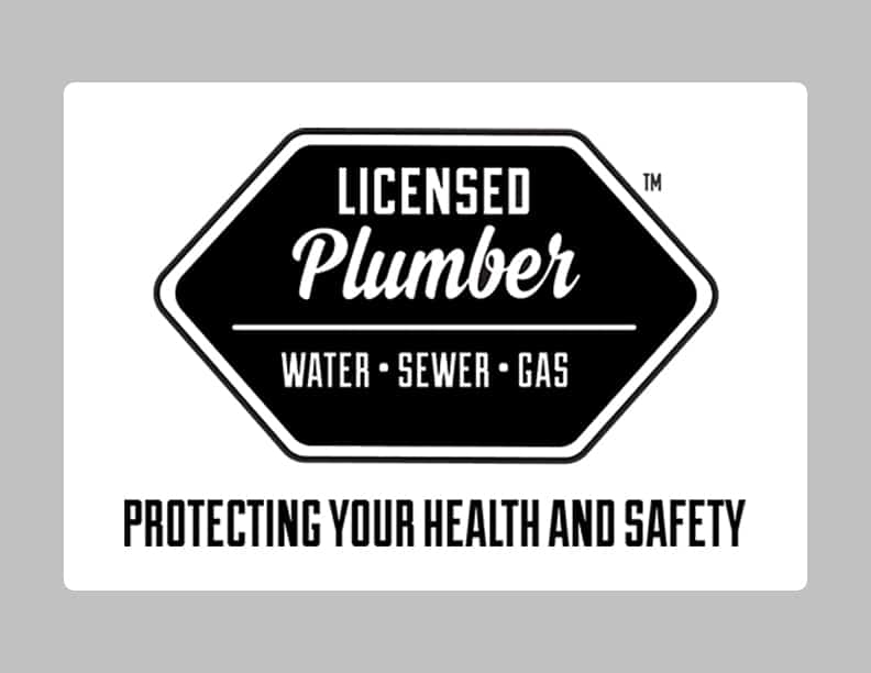licensed plumber LARGE Decal