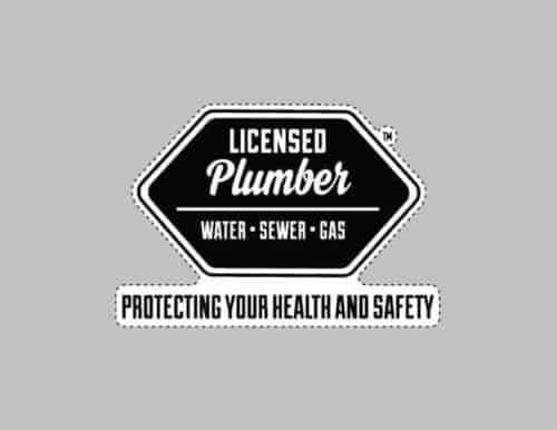 LICENSED PLUMBER BUMPER STICKER