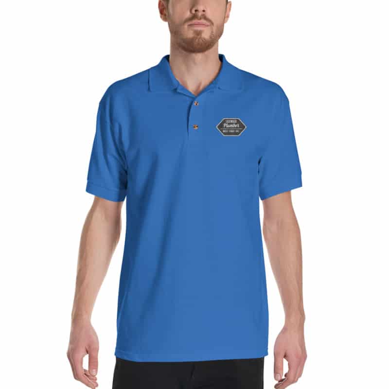 Licensed Plumber Embroidered Polo Shirt