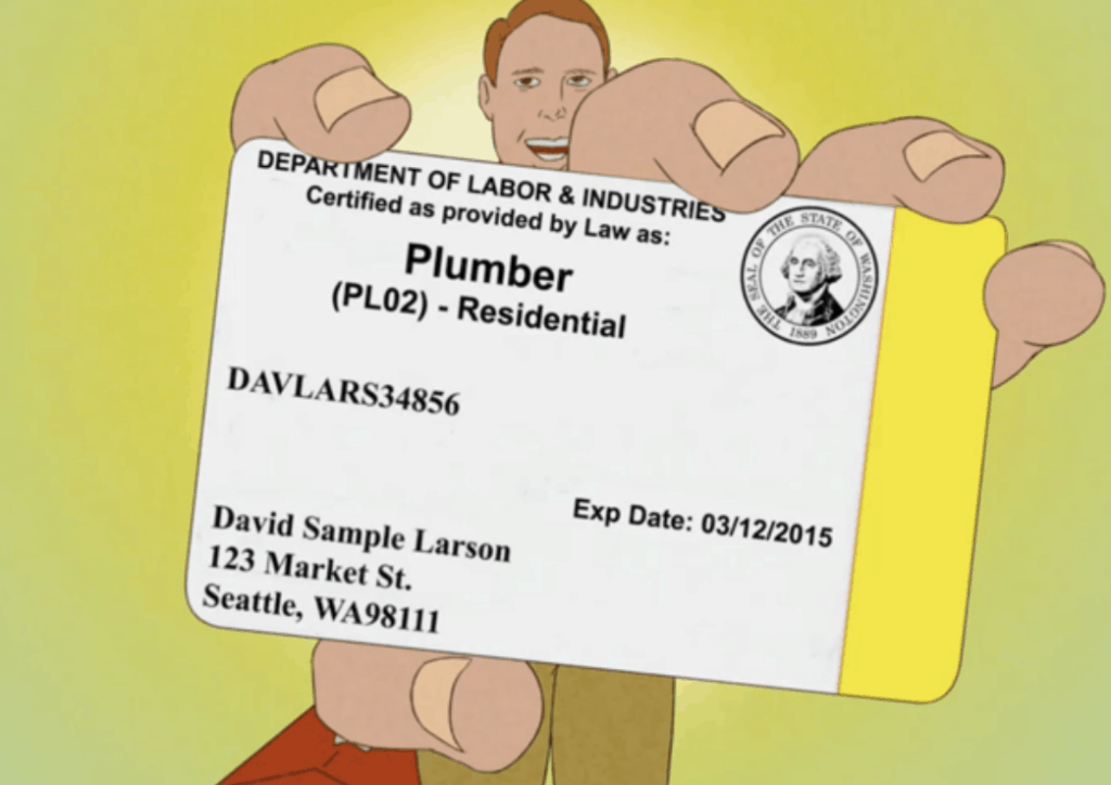 plumbing license