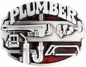 Plumbing belt buckle